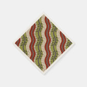 Swirls and Waves in rood, groen en crème Servet (Hoek)