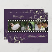 Swirls bruiloft Dank u briefkaarten (Voorkant / Achterkant)