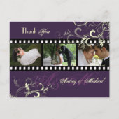 Swirls bruiloft Dank u briefkaarten (Voorkant)