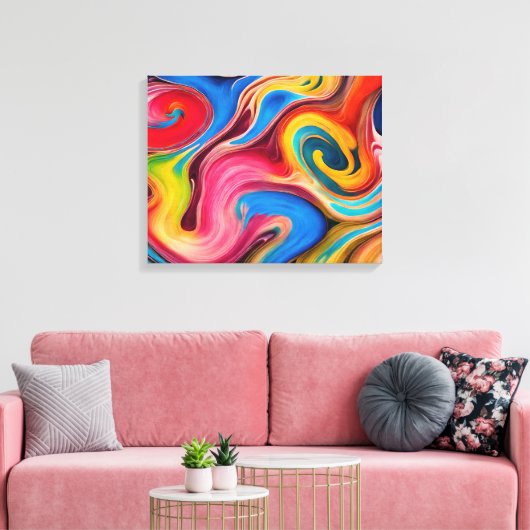 Swirls Canvas Afdruk (Insitu (Woonkamer))