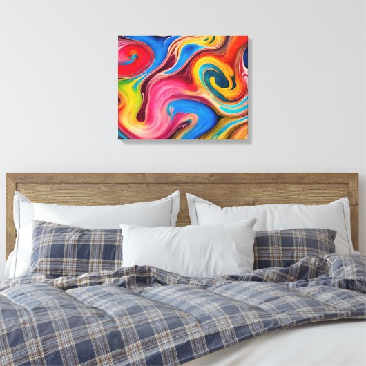 Swirls Canvas Afdruk (Insitu (Slaapkamer))