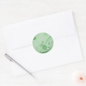 Swirls Circles Stippen - Groen Ronde Sticker (Envelop)