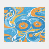 Swirls Design  Fleece Deken (Voorkant (Horizontaal))