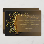 Swirls Edging Birthday Uitnodiging (Voorkant / Achterkant)