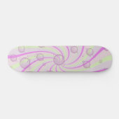 Swirls en Bubbles Roze Skateboard (Horizontaal)