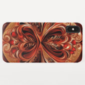 Swirls & Hearts kaneel rood goud zwart Case-Mate iPhone Case (Achterkant (horizontaal))
