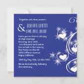 Swirls & Hearts Modern Huwelijksuitnodiging Kaart (Achterkant)