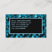 Swirls in Light Blue Aqua Teal and Black Stunning Visitekaartje (Achterkant)