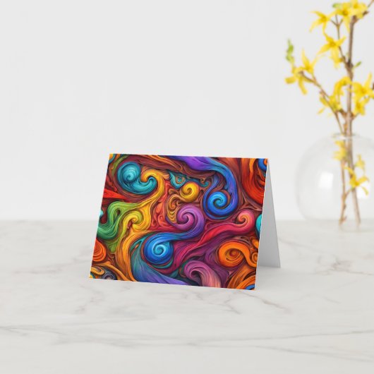 Swirls Kaart (Gele Bloem)