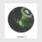 Swirls of Skill: Green Marbled Lawn Bowl Sticker (Vel)