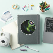Swirls of Skill: Green Marbled Lawn Bowl Sticker (iPad Cover)