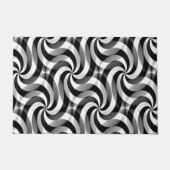Swirls Pattern soft Black & White + uw ideeën Deurmat (Voorkant)
