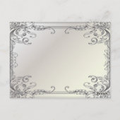 swirls Pearl White vintage bruiloft dank u Briefkaart (Achterkant)