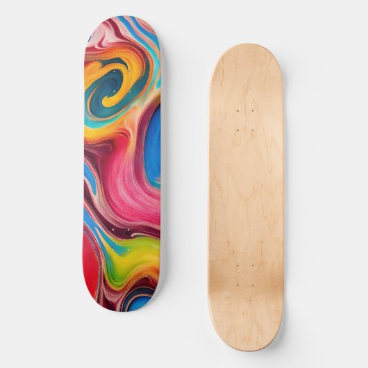 Swirls Persoonlijk Skateboard (Voorkant)