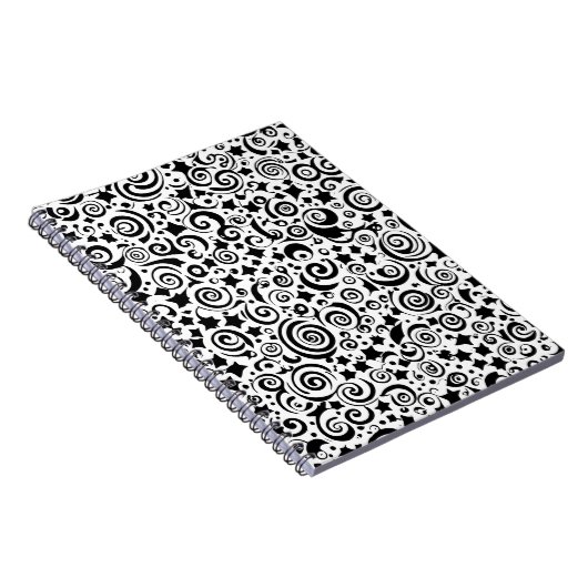 Swirls & Stars Pattern Notitieboek (Rechterzijde)
