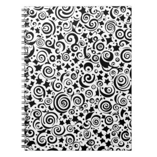 Swirls & Stars Pattern Notitieboek