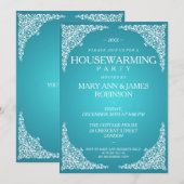  Swirls Turquoise Kaart (Voorkant / Achterkant)