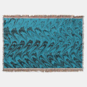  Swirls Turquoise Peacock Blauwgroen Afghaans Deken (Voorkant)