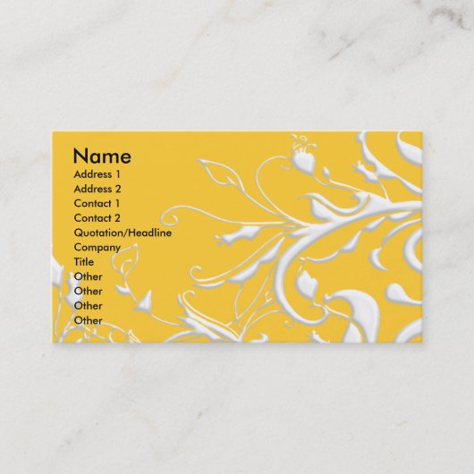 Swirls van Natuur Visitekaartje (Voorkant)