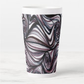 Swirls van zwart-wit Koffie op een 17 oz. lang Latte Mok (Voorkant)