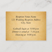 Swirls Vintage bruiloft receptie behuizing Kaart (Achterkant)