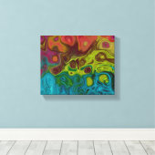Swirly Abstract Art 4444 777 Canvas Afdruk (Insitu (Houten vloer))
