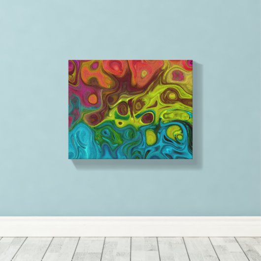 Swirly Abstract Art 4444 777 Canvas Afdruk (Insitu (Houten vloer))