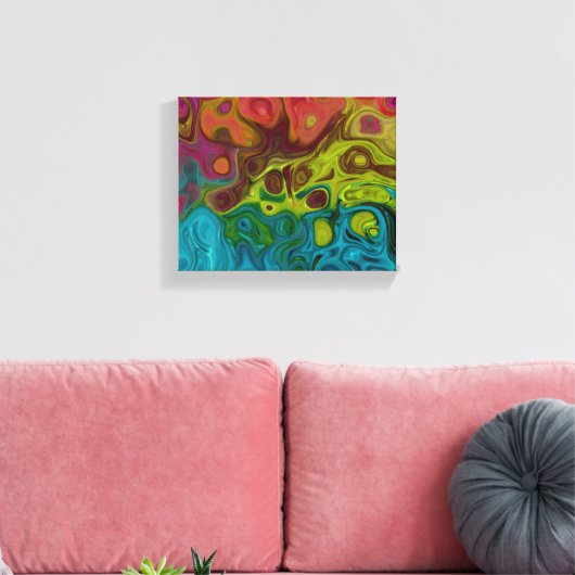 Swirly Abstract Art 4444 777 Canvas Afdruk (Insitu (Woonkamer))