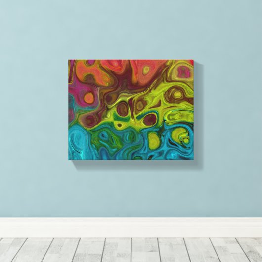 Swirly Abstract Art 4444 777 Canvas Afdruk (Insitu (Houten vloer))