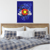 Swirly Abstract Colorado Flag Wall Canvas Afdruk (Insitu (Slaapkamer))