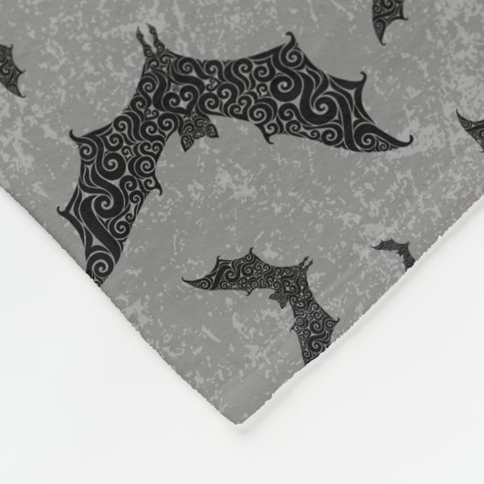 swirly bat swarm fleece deken (Hoek)