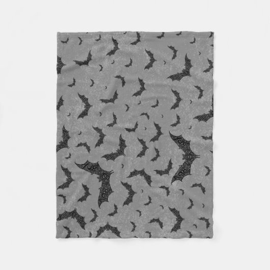 swirly bat swarm fleece deken (Voorkant)