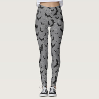 swirly bat swarm leggings