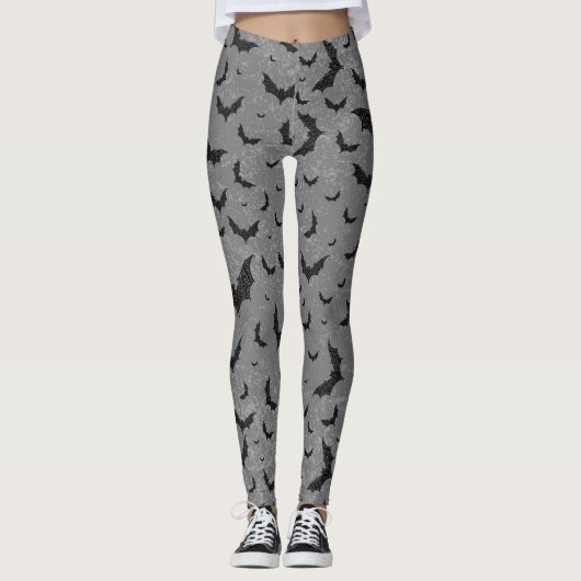 swirly bat swarm leggings (Voorkant)