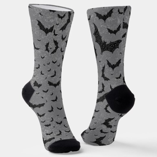 swirly bat swarm sokken (Gebogen)