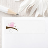 Swirly Bird Printable Adreslabel Etiket (Insitu)