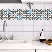 Swirly blauwgroen blauw Marokkaanse mediterrane st Tegeltje