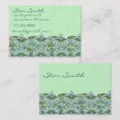 Swirly Bloemen Paisly Sage Groen Visitekaartje (Voorkant / Achterkant)
