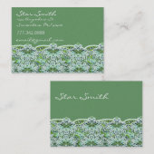Swirly Bloemen Paisly Sage Groen Visitekaartje (Voorkant / Achterkant)