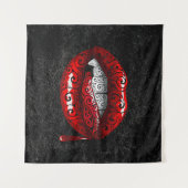 Swirly Bloody Kiss Wandkleed (Voorkant (horizontaal))