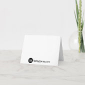 Swirly Blue Bird Note Kaart Bedankt Note Gevouwen (Achterkant)