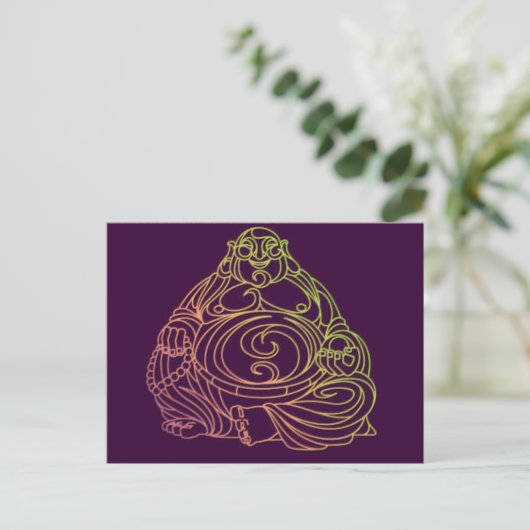 Swirly Buddha Briefkaart (Staand voorkant)