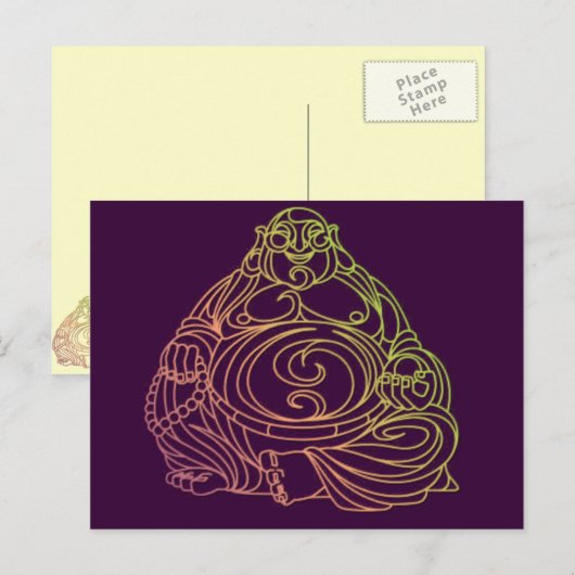 Swirly Buddha Briefkaart (Voorkant / Achterkant)