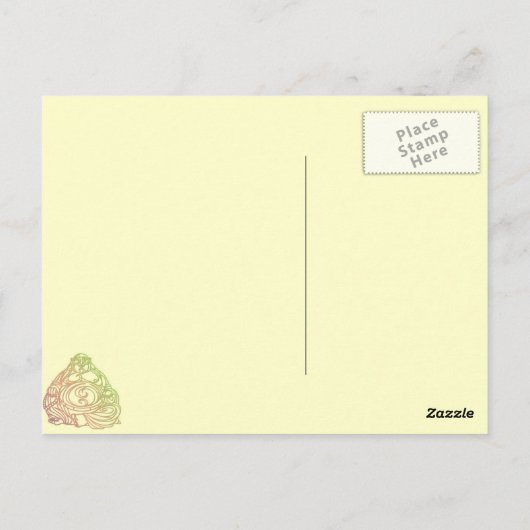 Swirly Buddha Briefkaart (Achterkant)