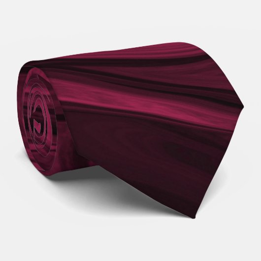 Swirly Burgundy Abstract Stropdas (Opgerold)