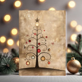 Swirly Christmas Tree Magic with Dancing Ornament  Kaart