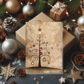 Swirly Christmas Tree Magic with Dancing Ornament  Kaart