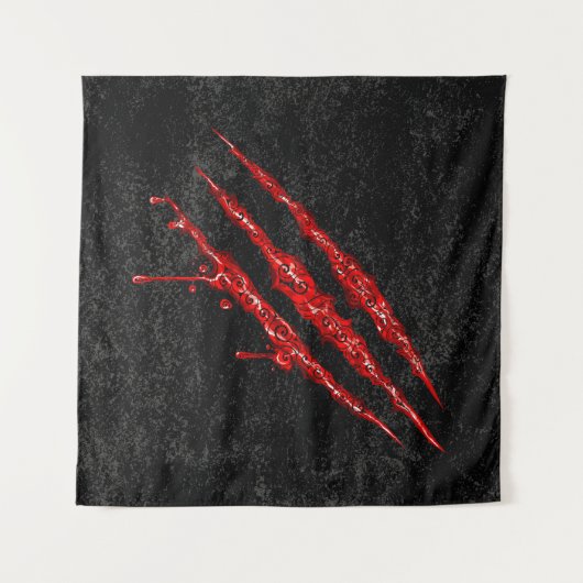 Swirly Claw Marks Wandkleed (Voorkant (horizontaal))