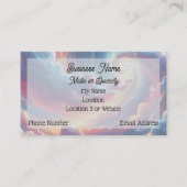 Swirly Cloud Visitekaartje in Roze, Blauw & Paarse (Voorkant)