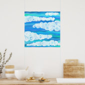 Swirly Clouds Poster (Keuken)